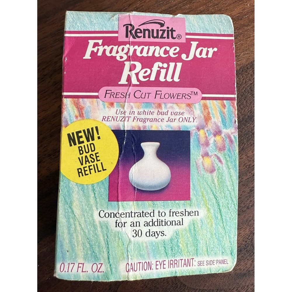 Vintage Renuzit Home Fragrance Jar Refill Fresh Cut Flowers 1992 NEW & SEALED!